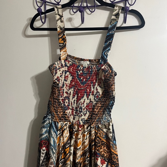 💝 Small Colorful Multi Patterned Maxi Dress - Picture 4 of 14